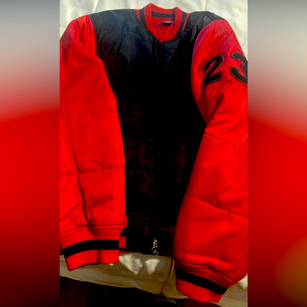 Red and Black Men's Bomber Jacket